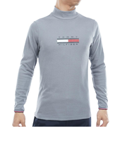 トミーヒルフィガー(TOMMY HILFIGER)ゴルフウェア トミーフラッグ 長袖ハイネックシャツ THMA579-LGR