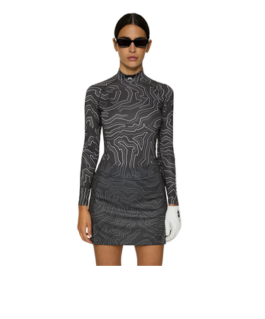 J.LINDEBERG(J.LINDEBERG)ゴルフウェア 長袖 Ella Print コンプレッション アンダーシャツ 072-24912-25AW-018