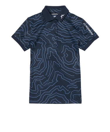 J.LINDEBERG(J.LINDEBERG)ゴルフウェア ツアーテックプリント半袖ポロ 072-24841-25AW-098