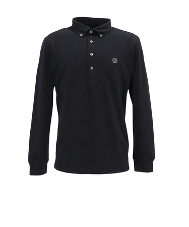 セントアンドリュース（ST.ANDREWS）ゴルフウェア ロゴケルトジャガード 長袖 ポロシャツ 042-5261951-010