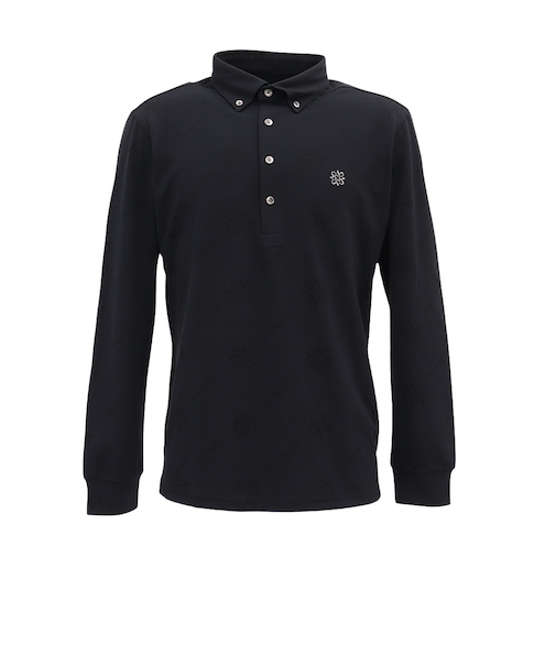 セントアンドリュース（ST.ANDREWS）ゴルフウェア ロゴケルトジャガード 長袖 ポロシャツ 042-5261951-010