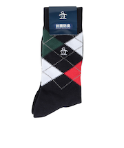 マンシング（MUNSING）クルー丈 アーガイル柄 ソックス MG5FSO05M NV00