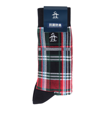 マンシング（MUNSING）ゴルフ 抗菌防臭 クルー丈 チェック柄 ソックス MG5FSO06M NV00