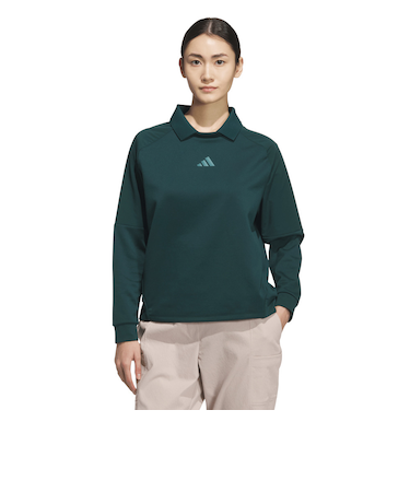 アディダス（adidas）ゴルフウェア 長袖 スウェットシャツ JWJ87-JM9610 DGRN