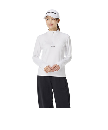 テーラーメイド（TAYLORMADE）ゴルフウェア 裏起毛 ハーフジップ 長袖モックシャツ M20446-TL554