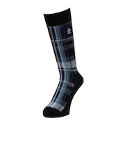 マンシング(MUNSING)クルー丈チェック柄ソックス MG5FSO06M BK00