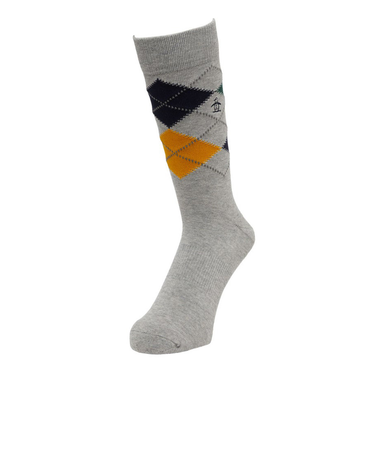 マンシング（MUNSING）ゴルフ クルー丈 アーガイル柄 高機能ソックス MG5FSO05M GY00