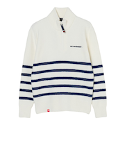 ROSASEN（ROSASEN）ゴルフウェア ハーフジップ ボーダーニット 045-14013-25AW-005