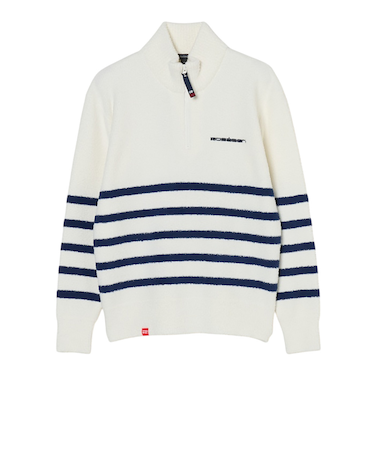 ROSASEN（ROSASEN）ゴルフウェア ハーフジップ ボーダーニット 045-14013-25AW-005