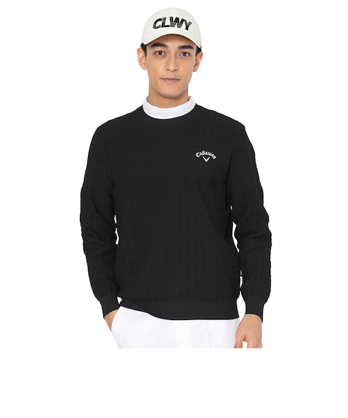 キャロウェイ（CALLAWAY）ゴルフウェア クルーネックニット C25218100-1010