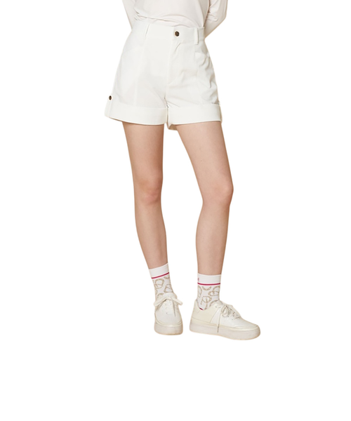 良品☆VIVA HEARTビバハート☆ツイードセットアップゴルフウエア白