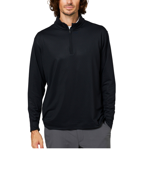 ゴルフウェア トーナルダイヤモンドプリントクォータージッププルオーバー FJ-F25-M10 38561