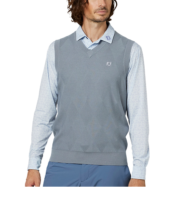 ゴルフウェア アーガイルVネックベストセーター FJ-F25-M07 38558