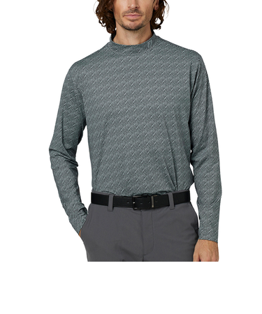 ゴルフウェア ウェーブラインプリントモックネック長袖シャツ FJ-F25-S13 38539