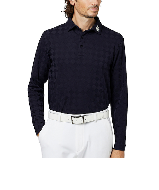 ゴルフウェア アーガイルジャカード長袖シャツ FJ-F25-S07 38540