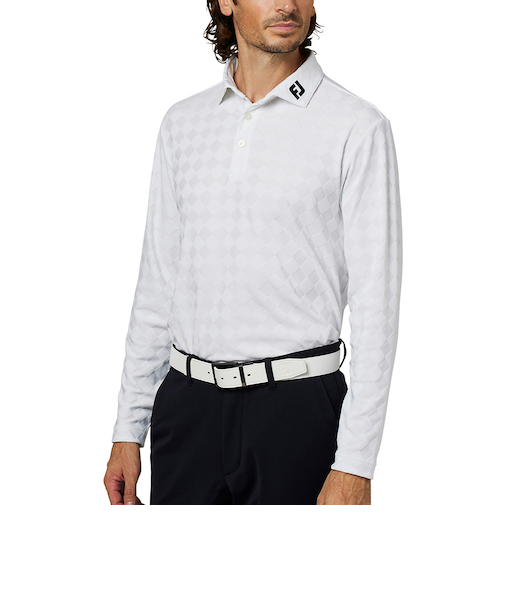 ゴルフウェア アーガイルジャカード長袖シャツ FJ-F25-S07 38541