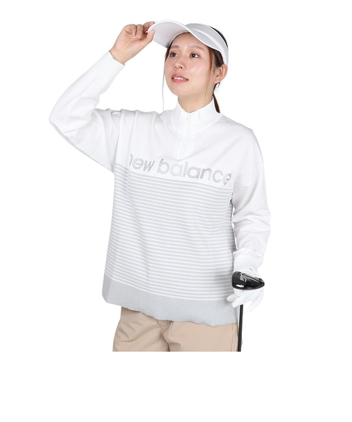 ニューバランス(new balance)ゴルフウェア 長袖 ハーフジップ STAND ニットプルオーバー 012-5270501-030