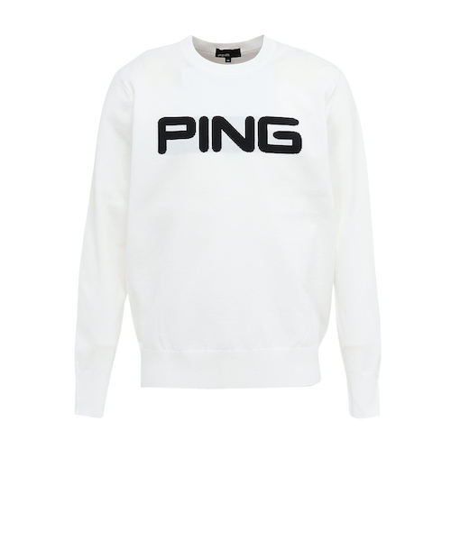 PING クルーネックセーター ゴルフウェア セール・アウトレット】クルーネックセーター レディス(中間着