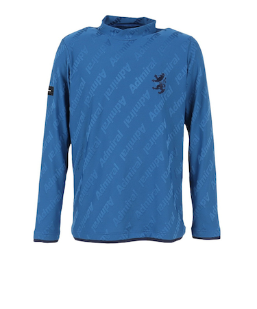 アドミラル ゴルフ（Admiral GOLF）ゴルフウェア 吸汗速乾 ジャガード 長袖モックネックシャツ ADMA567-DBL