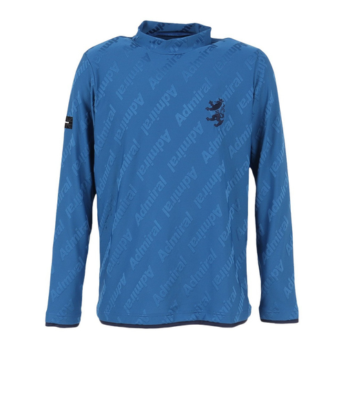 アドミラル ゴルフ（Admiral GOLF）ゴルフウェア 吸汗速乾 ジャガード 長袖モックネックシャツ ADMA567-DBL