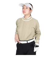 トミーアーマー(Tommy Armour)ゴルフウェア 長袖 Wポリニット クルーネック プルオーバー TASL25F070020 BEG