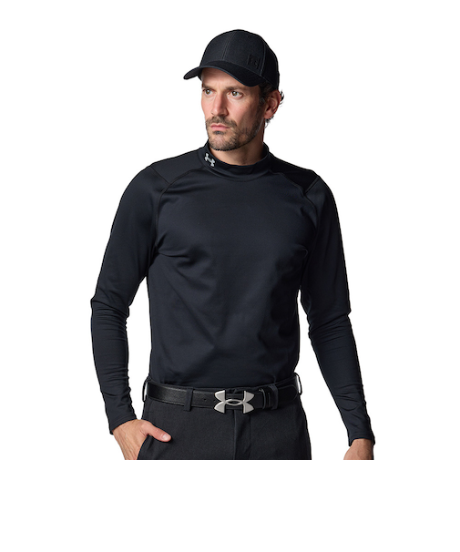 アンダーアーマー(UNDER ARMOUR)ゴルフウェア 撥水 長袖モックネック インナー COLDGEAR INFRARED 6007944 001