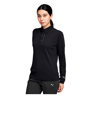 プーマ（PUMA）ゴルフウェア シャドウキャット グラフィック 長袖 ポロシャツ 635829-03