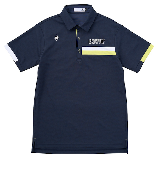 ルコックスポルティフ（lecoqsportif）ゴルフウェア メッシュ 小柄ジャガード 半袖ポロシャツ LG5SHS08M NV00