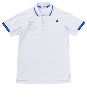 ルコックスポルティフ（lecoqsportif）ゴルフウェア 冷感 部分メッシュ ベーシックデザイン 半袖ポロシャツ LG5SHS12M WH00
