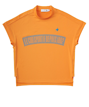 ルコックスポルティフ(lecoqsportif)ゴルフウェア ワイドシルエット モックネック半袖シャツ LG5SHS55L OR00