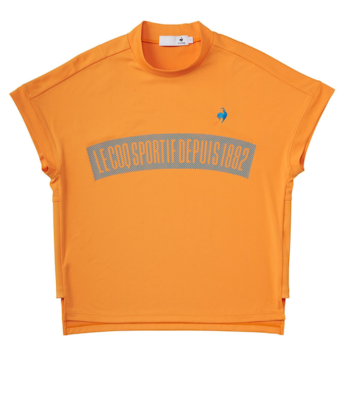 ルコックスポルティフ（lecoqsportif）ゴルフウェア ワイドシルエット モックネック半袖シャツ LG5SHS55L OR00