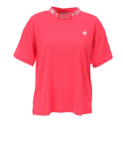 ルコックスポルティフ（lecoqsportif）ゴルフウェア 吸汗速乾 ワイドシルエット モックネック半袖シャツ LG5SHS54L PK00