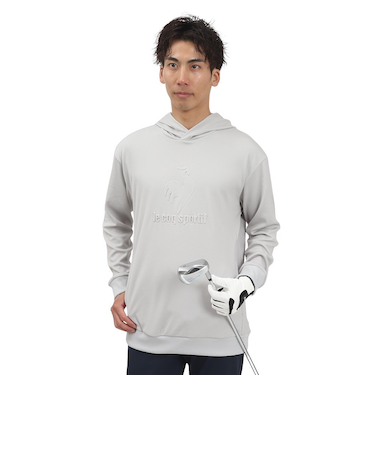 ルコックスポルティフ(lecoqsportif)ゴルフウェア 長袖 パーカー スウェットプルオーバー LG5SSW00M GY00