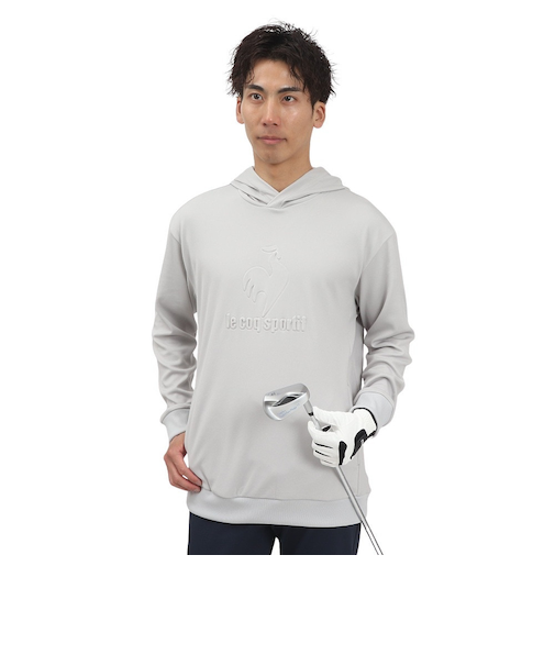 ルコックスポルティフ(lecoqsportif)ゴルフウェア 長袖 パーカー スウェットプルオーバー LG5SSW00M GY00