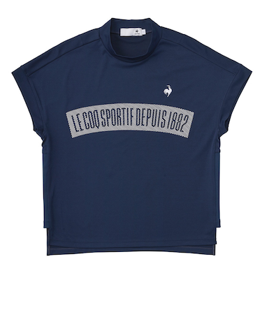 ルコックスポルティフ（lecoqsportif）ゴルフウェア ワイドシルエット モックネック半袖シャツ LG5SHS55L NV00