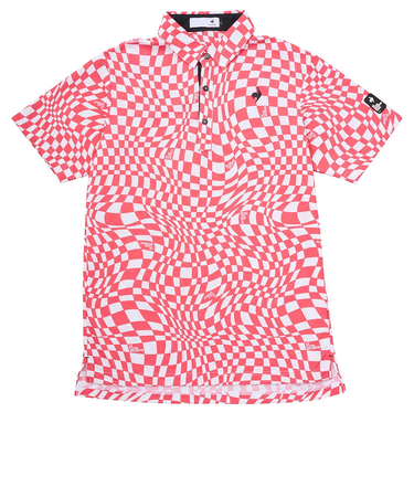ルコックスポルティフ（lecoqsportif）ゴルフウェア 高通気 VICHYチェック半袖シャツ LG5SHS01M PK00