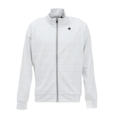 ルコックスポルティフ（lecoqsportif）ゴルフウェア 吸汗 ウィンドウペン柄 長袖カットソー LG5SSW50M WH00