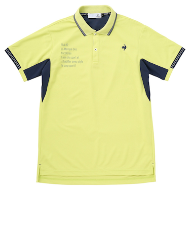 ルコックスポルティフ（lecoqsportif）ゴルフウェア 冷感 部分メッシュ ベーシックデザイン 半袖ポロシャツ LG5SHS12M LM00