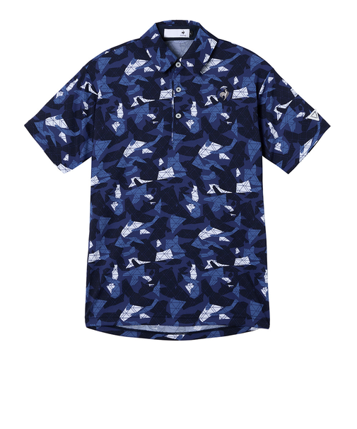 ルコックスポルティフ（lecoqsportif）ゴルフウェア マティスモザイク柄半袖シャツ LG5FHS01M NV00