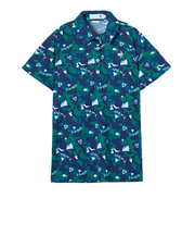 ルコックスポルティフ（lecoqsportif）ゴルフウェア 総柄半袖シャツ LG5FHS02L GR00