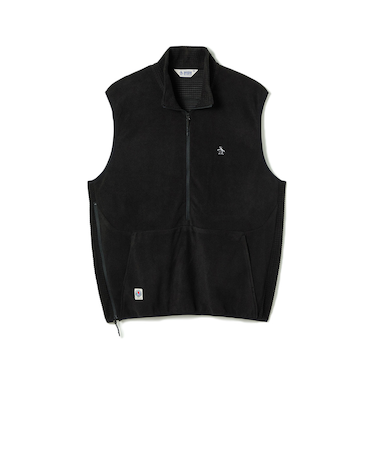 マンシング（MUNSING）ゴルフウェア フリースプルオーバーベスト MU5FVE01M BK00