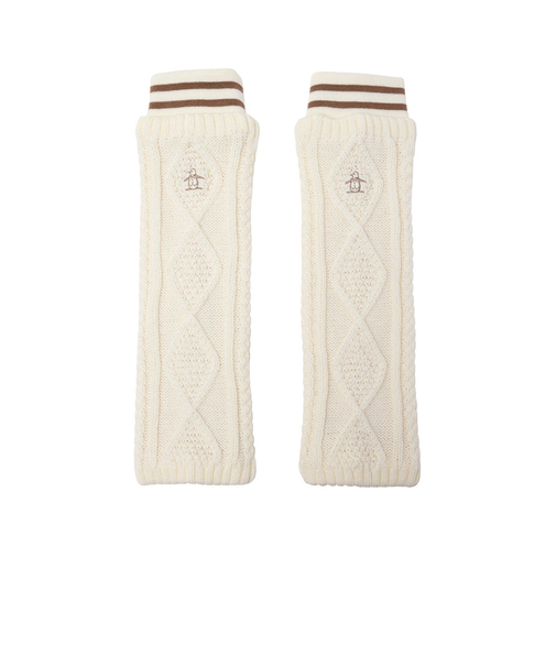 マンシング（MUNSING）ゴルフ 内側フリース ニット編み レッグウォーマー MG5FAZ81L WH00