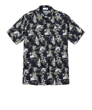 ルコックスポルティフ(lecoqsportif)ゴルフウェア マティスモザイク柄半袖シャツ LG5FHS01M KH00