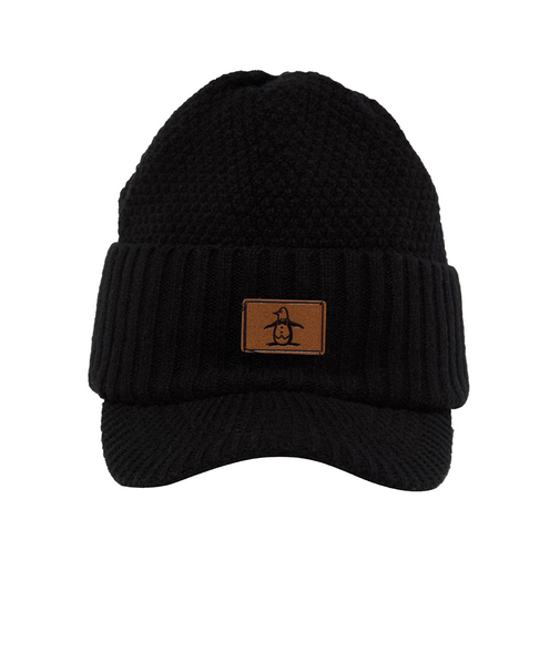 マンシング（MUNSING）ゴルフ ウール混 つば付き ニットキャップ MG5FCP40U BK00