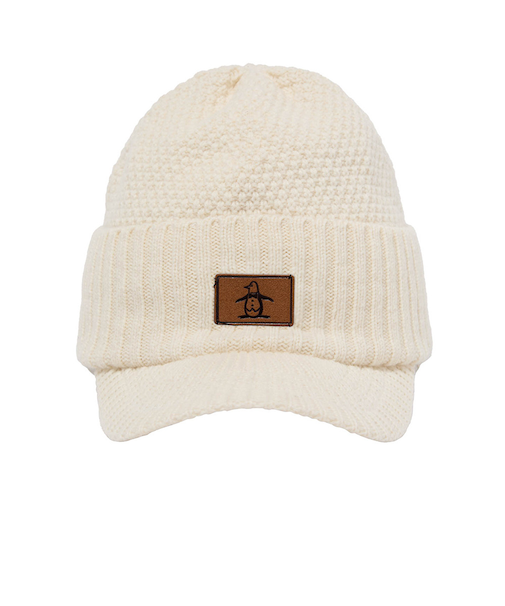 マンシング（MUNSING）ゴルフ ウール混 つば付き ニットキャップ MG5FCP40U WH00