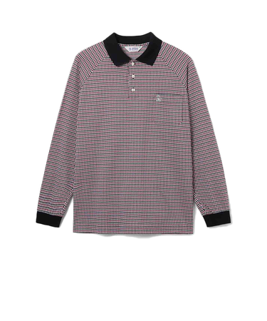 マンシング（MUNSING）ゴルフウェア グレンチェックポロシャツ MU5FLS05M BK00