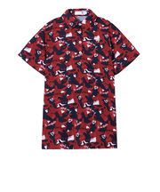 ルコックスポルティフ（lecoqsportif）ゴルフウェア 総柄半袖シャツ LG5FHS02L RD00