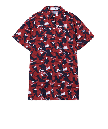 ルコックスポルティフ（lecoqsportif）ゴルフウェア 総柄半袖シャツ LG5FHS02L RD00