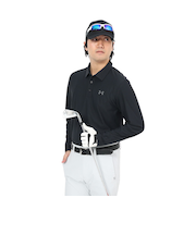 アンダーアーマー（UNDER ARMOUR）ゴルフウェア Mid ロゴ 長袖ポロシャツ 25 6011492 001