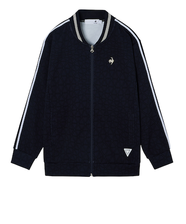 ルコックスポルティフ（lecoqsportif）ゴルフウェア 防風 総柄 長袖 フルジップジャージ LG5FJG00L NV00
